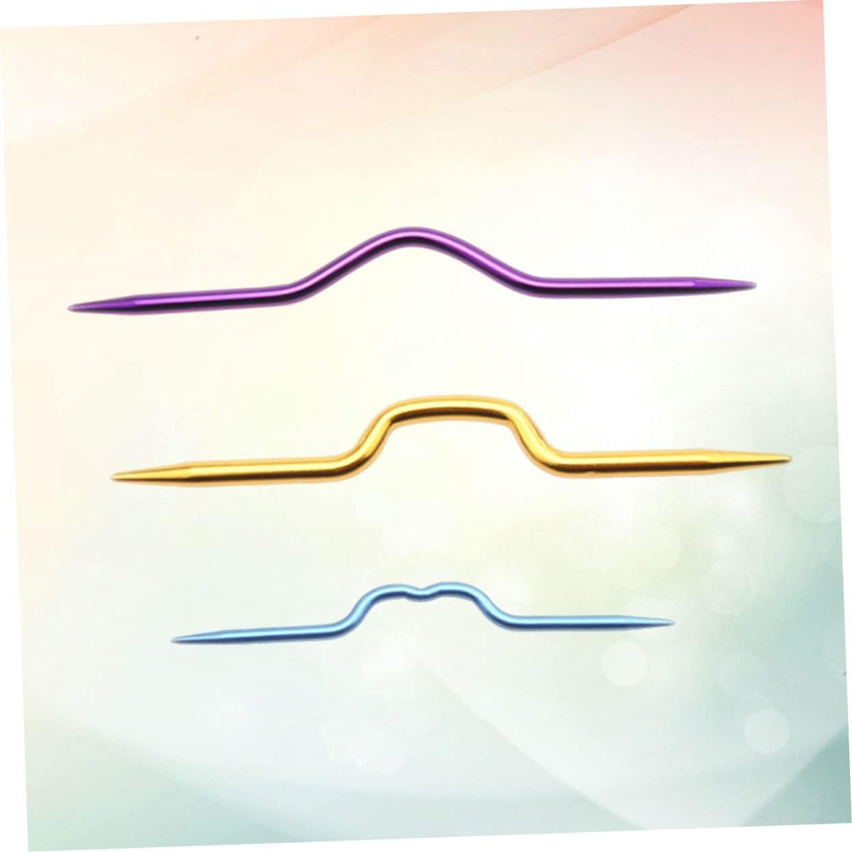 3Pcs Aluminum Cable Knitting Needles, Comfortable Handle Crochet Tool