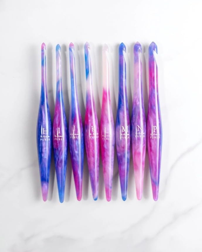 Furls Crochet Hook, Limited Edition Cotton Candy Swirl Streamline