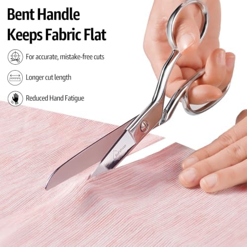 BoFuYuan Professional Stainless Steel Fabric Scissors 8-Inch Chrome