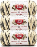 Red Heart Granny Square Petite Yarn for Crocheting, Linen, 3-Pack