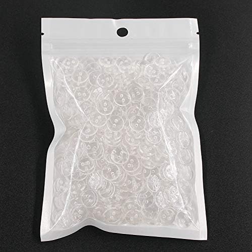 Clear Delicate Plastic Round Buttons 2 Holes,10mm Small Button Pack of