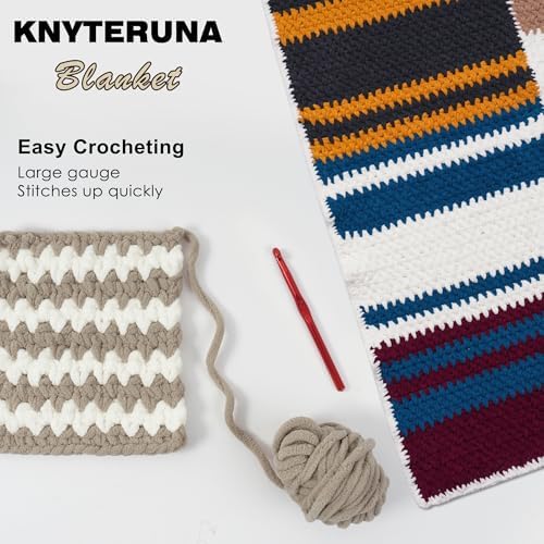 #6 Super Bulky Blanket Yarn for Crocheting - 4 Skeins