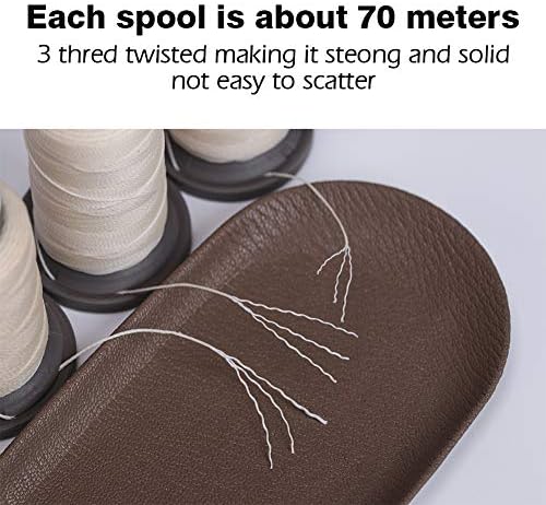 WUTA Round Waxed Thread Special Design for Leather Hand Sewing Leather