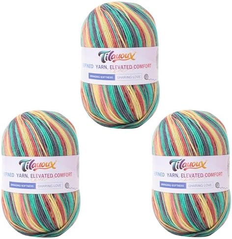 100% Wool Yarn - 100g / 240m (262 yds) #3 DK Light Worsted - 35 Colors