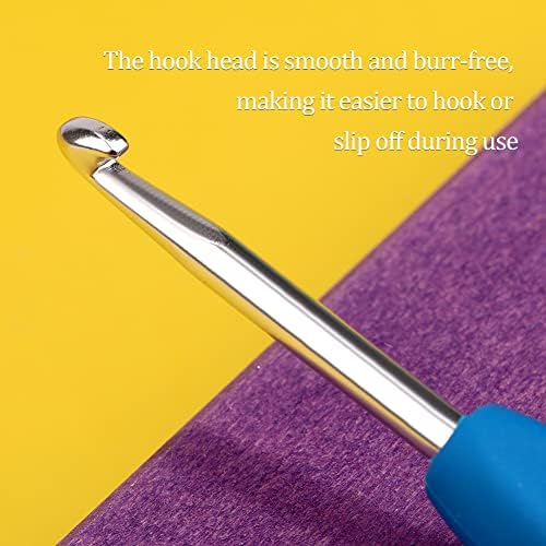 QMNNMA 4 mm Crochet Hook, Ergonomic Crochet Hooks for Arthritic Hands