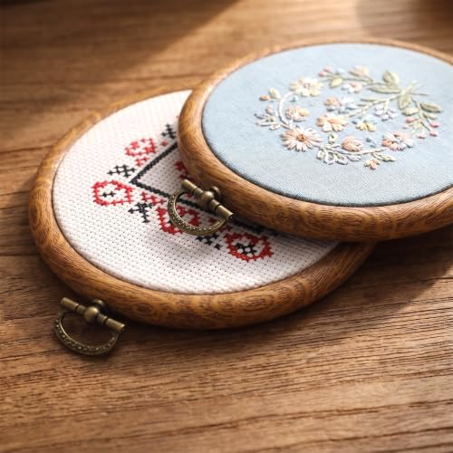 10 Pack Oval Embroidery Hoops 4.3"x5.3", Cross Stitch Hoop Ring for