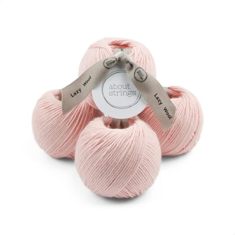 Lazy Wool - Soft Merino Cotton Blend Yarn, DK Light Worsted Weight