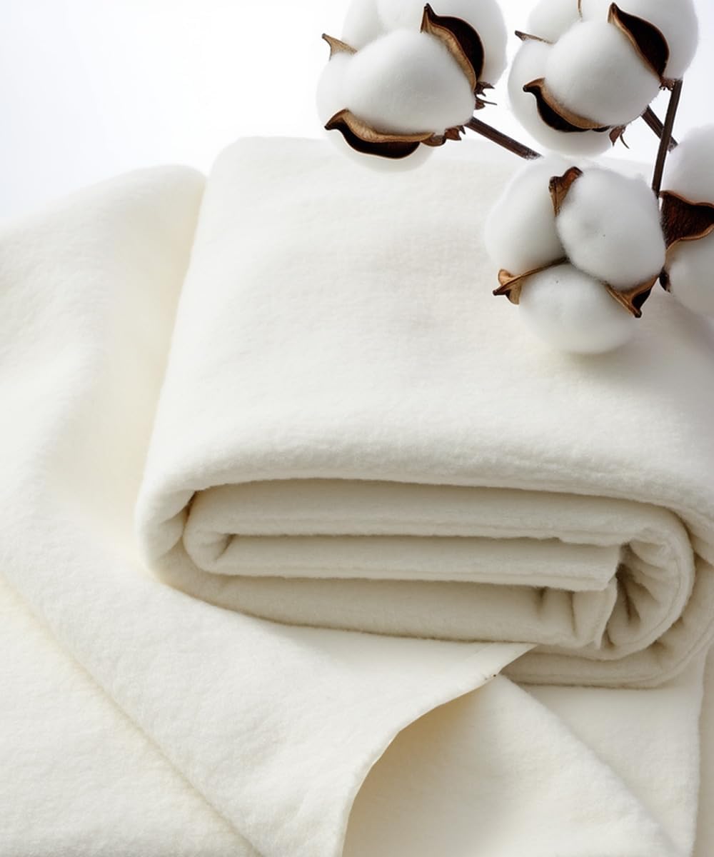 HANPATQUI 1PCS 45 x 60 inch Natural Cotton Quilting Batting Crib Size