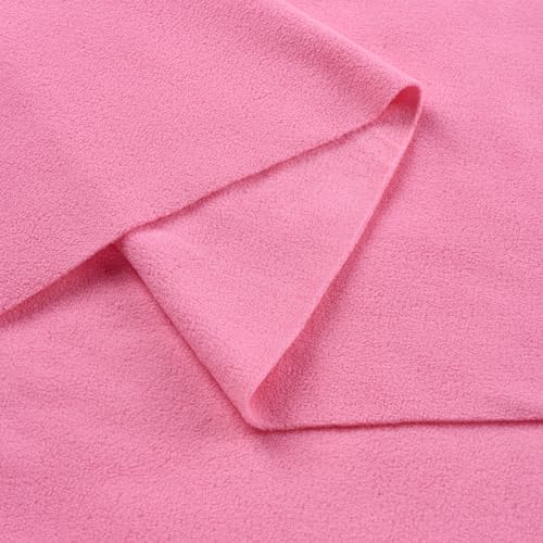 Yurdon Polar Fleece Fabric, 60 inches Wide (Pink, 1 Yard)