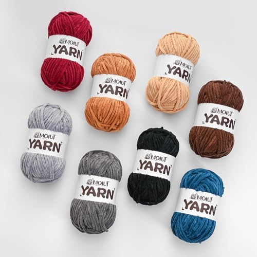 Fluffy Chenille Yarn for Crocheting, Army Green
