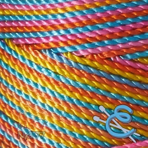 Nylon NO.2 [Variegated] by Omega - Strong 100% Nylon String Cord for