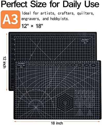 Density-upgraded 18"x12" Self Healing Cutting Mat, Idemeet Rotary