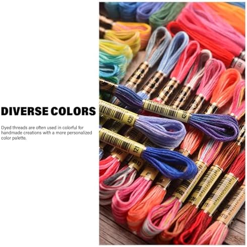 12 Skeins Gradient Polyester Embroidery Floss Cross Threads Bracelet