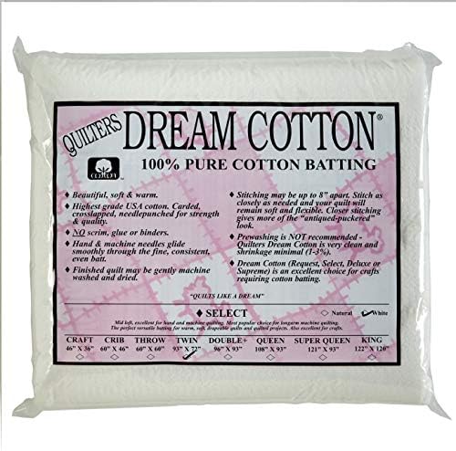 Quilter's Dream Cotton White Batting - Select -Mid-Loft - Twin