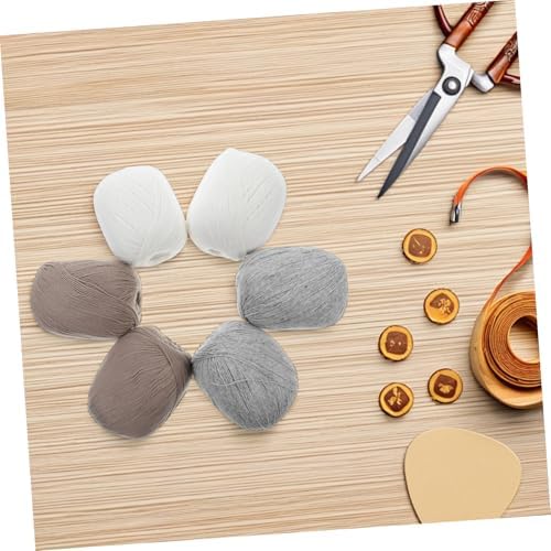 Wool Yarn Soft Fine Thread for Knitting and Crocheting, 6 Balls Xmas
