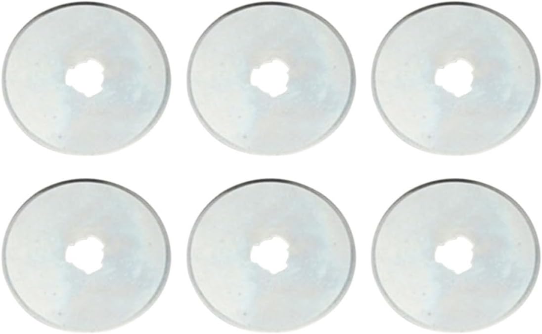 6pcs 45mm Rotary Cutter Blades for Quilters and Sewing Enthusiasts