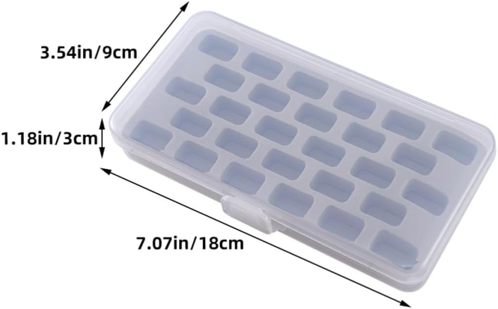 2pcs Grid Bobbin Organizer Box with Sponge Inserts for Sewing Machines