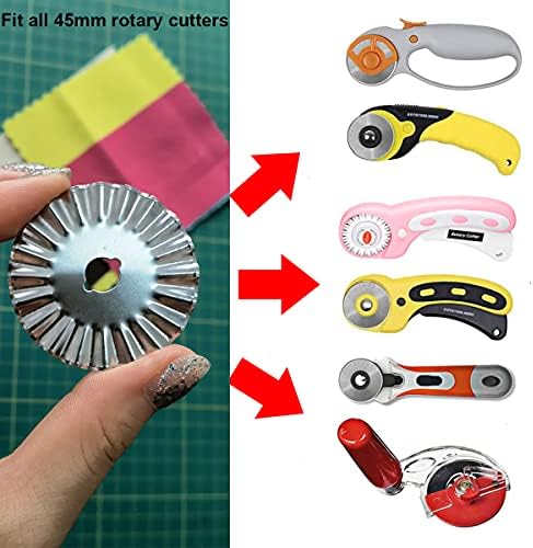 45mm Pinking Rotary Cutter Blades, Wavy Replacement Blade, Rotary
