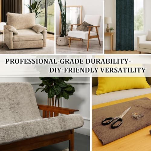 Foamma Hutton Jacquard Solid Upholstery Fabric by The Yard – 56" Wide