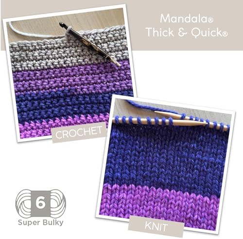 Lion Brand Yarn Mandala Thick & Quick Bulky Yarn, Turbine, 1 Skein