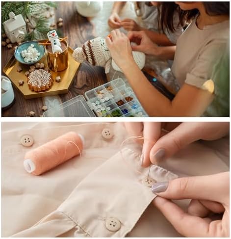 uxcell 50Pcs Wooden Buttons, 18mm(3/4") 4 Hole Round Wood Sewing