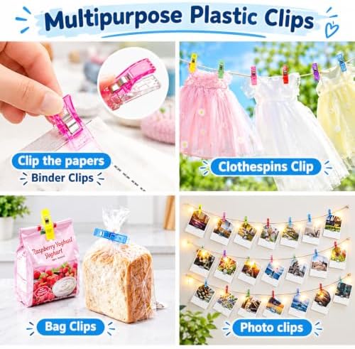 50 PCS Large Sewing Clips, 7 Bright Colors Multipurpose Quilt Clips