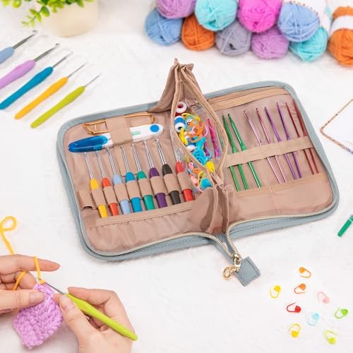MYBAGZING Crochet Hook Set with Case, 2mm-10mm