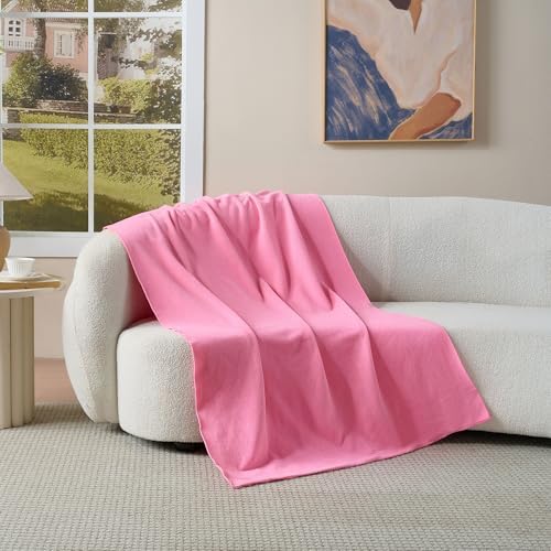 Yurdon Polar Fleece Fabric, 60 inches Wide (Pink, 1 Yard)