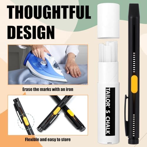 ForraFun 4 Pcs Heat Erasable Fabric Markers with 60 Refills for
