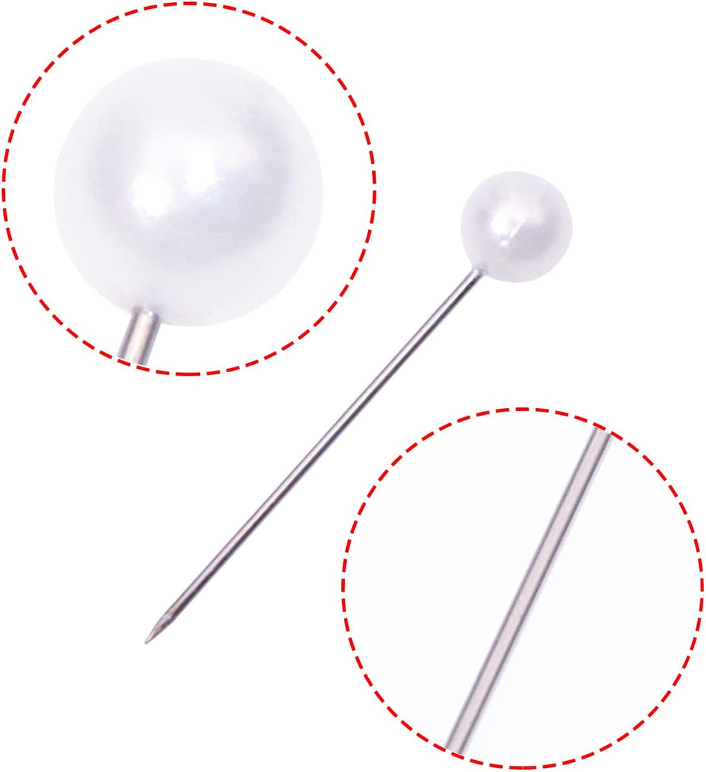 Tupalizy 100PCS Sewing Pins for Fabric Straight Pins with Faux Pearl