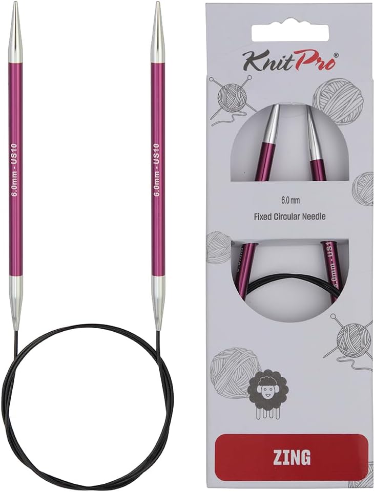KnitPro Zing Fixed Circular Needles 32" (80cm) | US Size 10 (6mm)