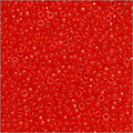 Miyuki Round Seed Beads, 15/0, 8.2 Gram Tube, 9140 Transparent Red