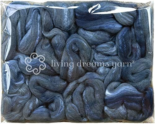 Magical Silk Merino Fiber. Artisanal Hand Dyed Roving. 4oz, Siren