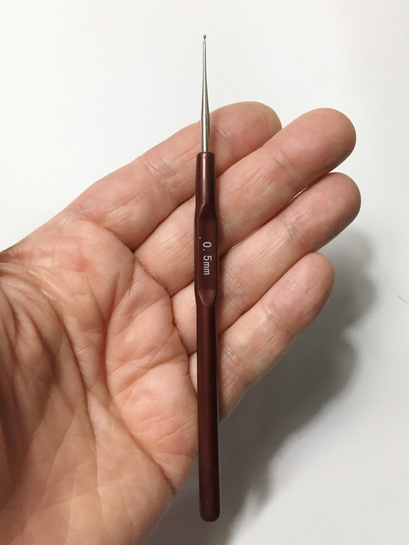 Morezmore M01100 1pc 0.5mm Tiny Crochet Hook for Miniature Clothing
