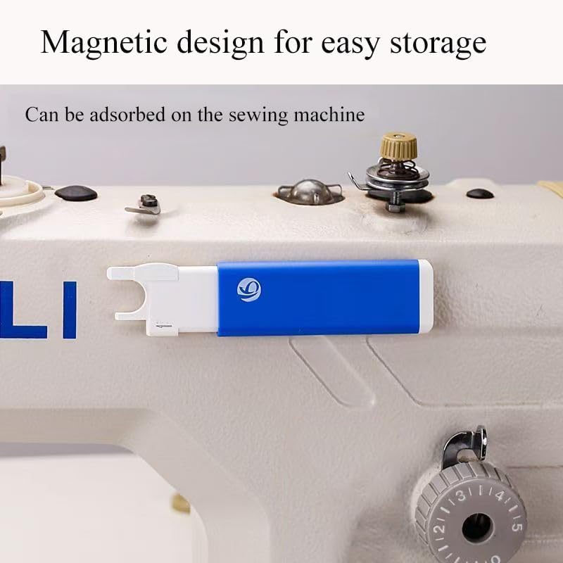 Bequilter Sewing Machine Needle Threader, Strong Magnet, Blue