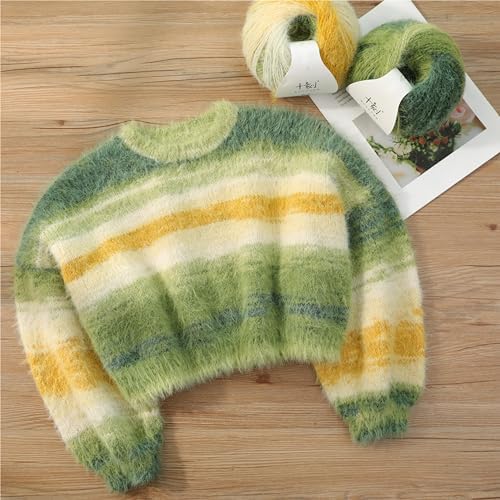Snowbaby Wool Acrylic Blend Long Pile Yarn,(Worsted) Luxurious Fuzzy