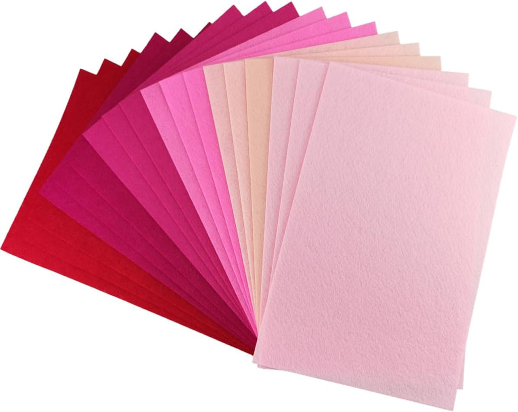 Pink Stiff Felt Sheets for Craftes, 24 Pcs 8 x 12 Inch Felt Fabric