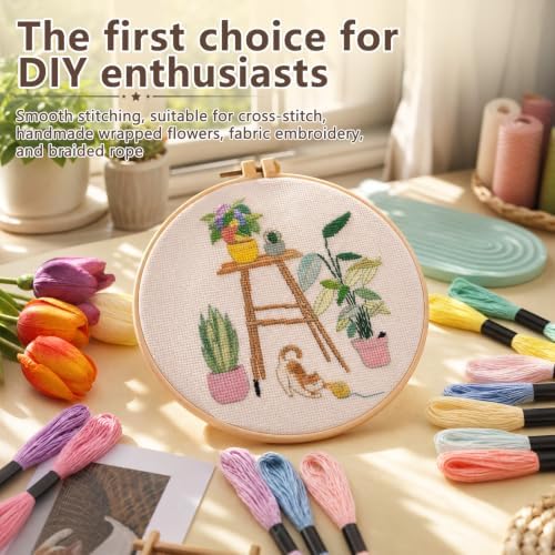 Embroidery Floss, 12 Colors Cotton Friendship Bracelet String