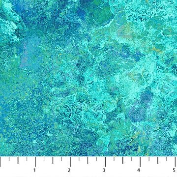 Ocean Blues and Greens, Adriatic Sea, Marble Fabric, Stonehenge
