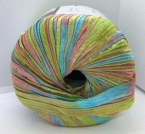 Berlini Memento Ribbon Yarn #128 Touch of Spring - Pale Green Blue