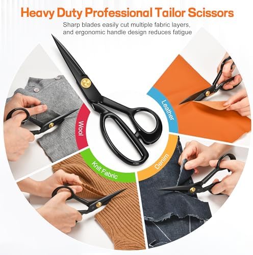 SUTQIGUI Sewing Kit for Adults with Heavy Duty Fabric Scissors