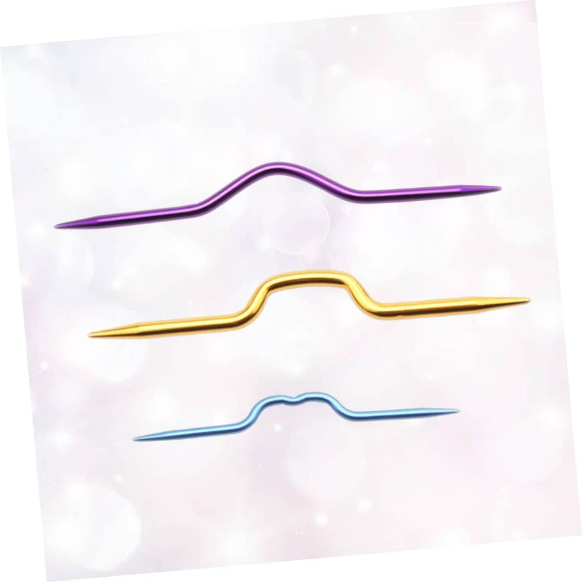 3Pcs Aluminum Cable Knitting Needles, Comfortable Handle Crochet Tool