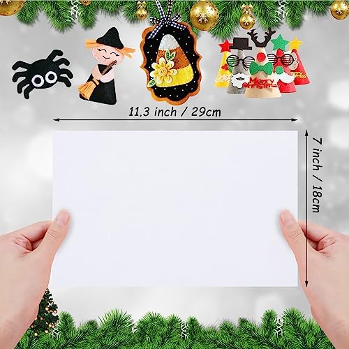 Jtnohx Stiff Felt Sheets, 32 Pcs Felt Fabric, 7"×11.3" Color Felt for