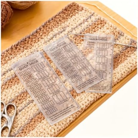 Quick Gauge Ruler for Knit and Crochet, 3-Pack Knitting Gauge