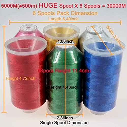New brothread Huge Spools Embroidery Machine Thread -6 Christmas