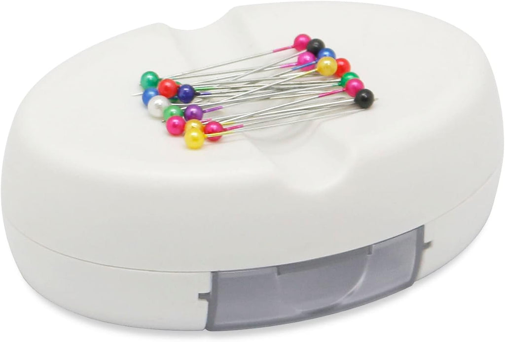 YEQIN Magnetic Sewing Pincushion with 15 Plastic Head Pins, Magnetic