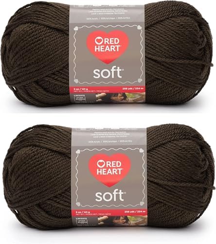 Bulk Buy: Red Heart Soft Yarn (2-Pack) (Chocolate)