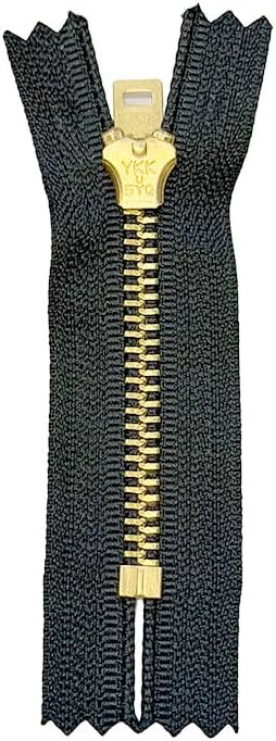 YKK #5 Extra Strong Pants Zippers (Closed Bottom) - Color 580 Black