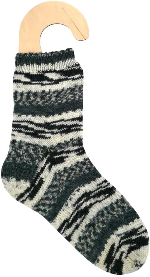 Wooden Sock Blockers Heart Motif, One Pair Knitting and Crochet Sock
