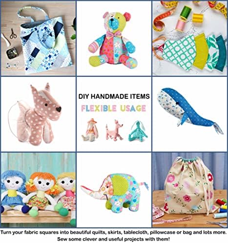 Soimoi 8 Pc Fat Quarter Bundle - Japanese Sashiko Print 18"x 22" DIY